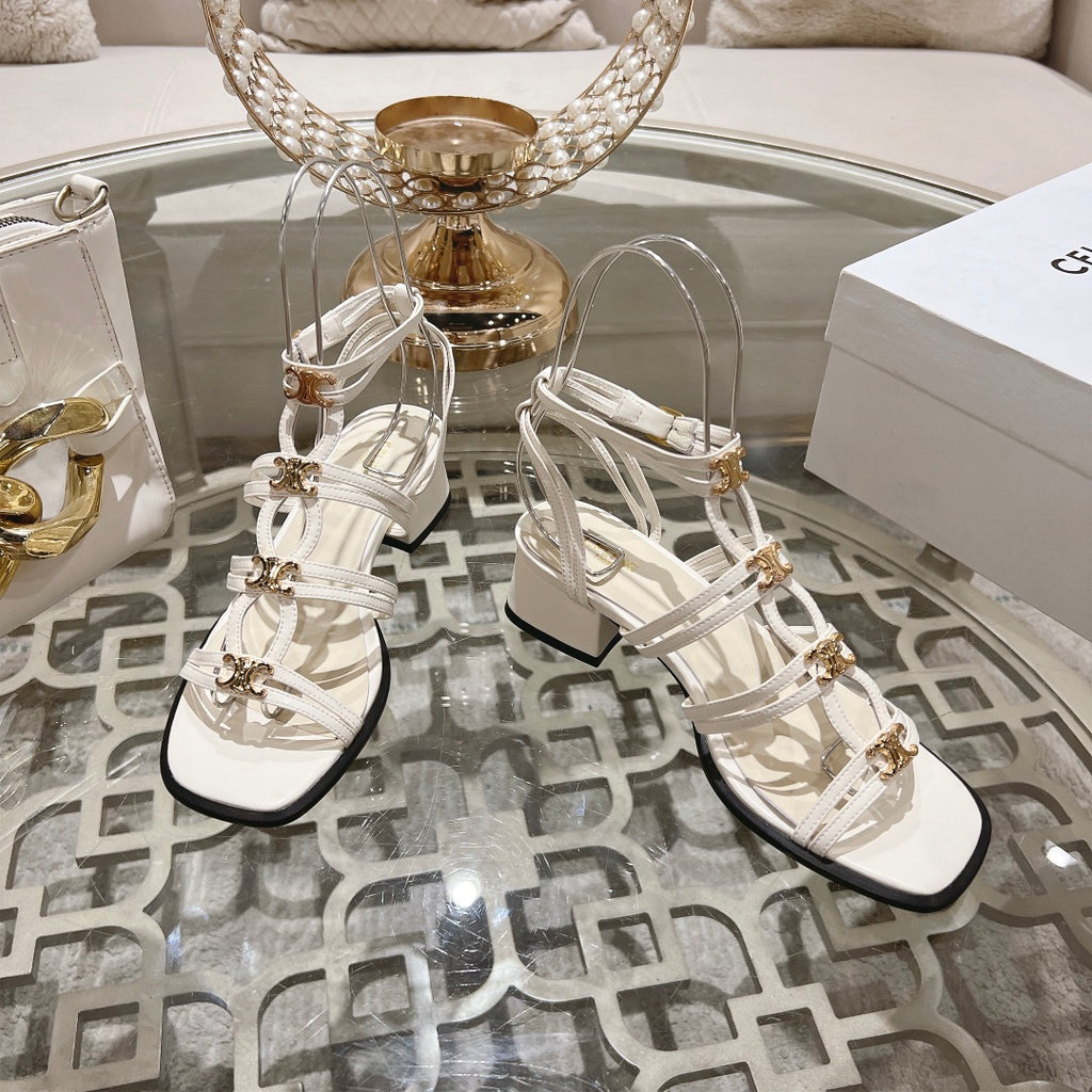 CLN new fashion retro thick heel sandals 0725031008