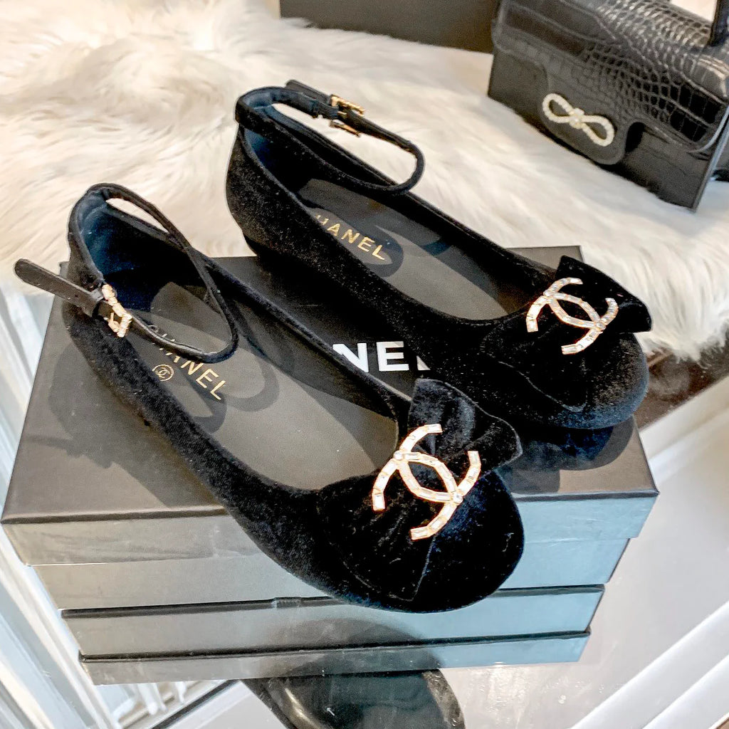 Velvet Bow Mary Jane Single Shoes 1024122704