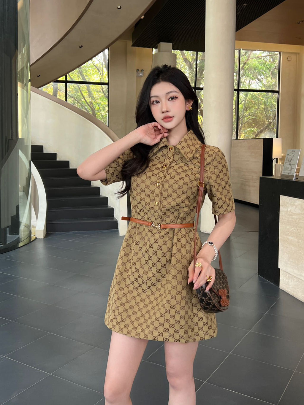 GG Fashion printed stand-up collar 0725062014