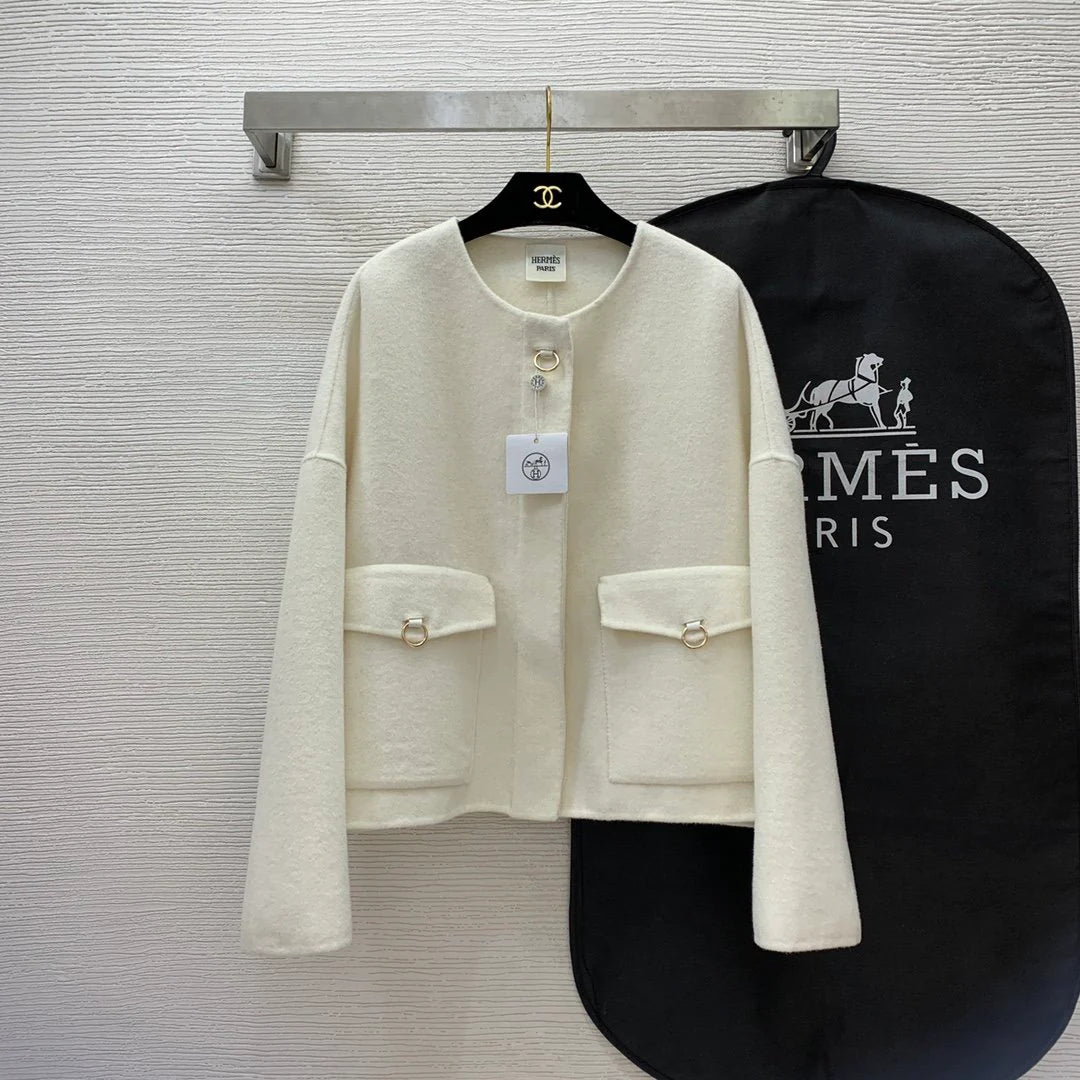 H Fashion Women's Cashmere Short Jacket 0724022303