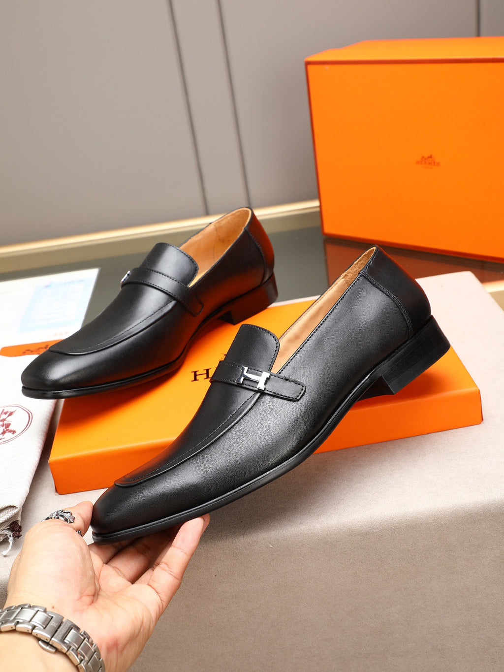 New HMS business formal leather shoes 0725062404