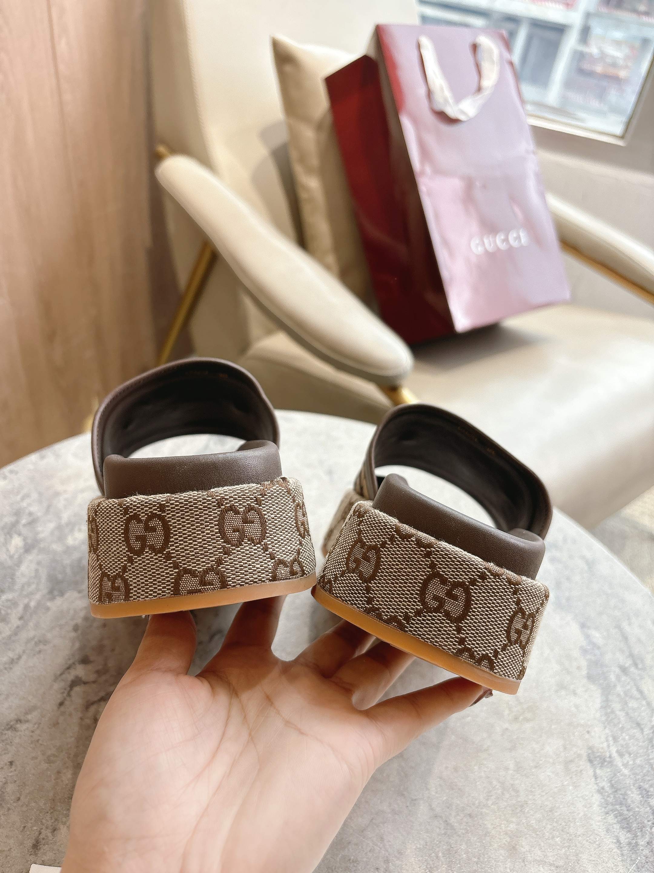 GG saddle buckle thick-soled slippers 0725101409