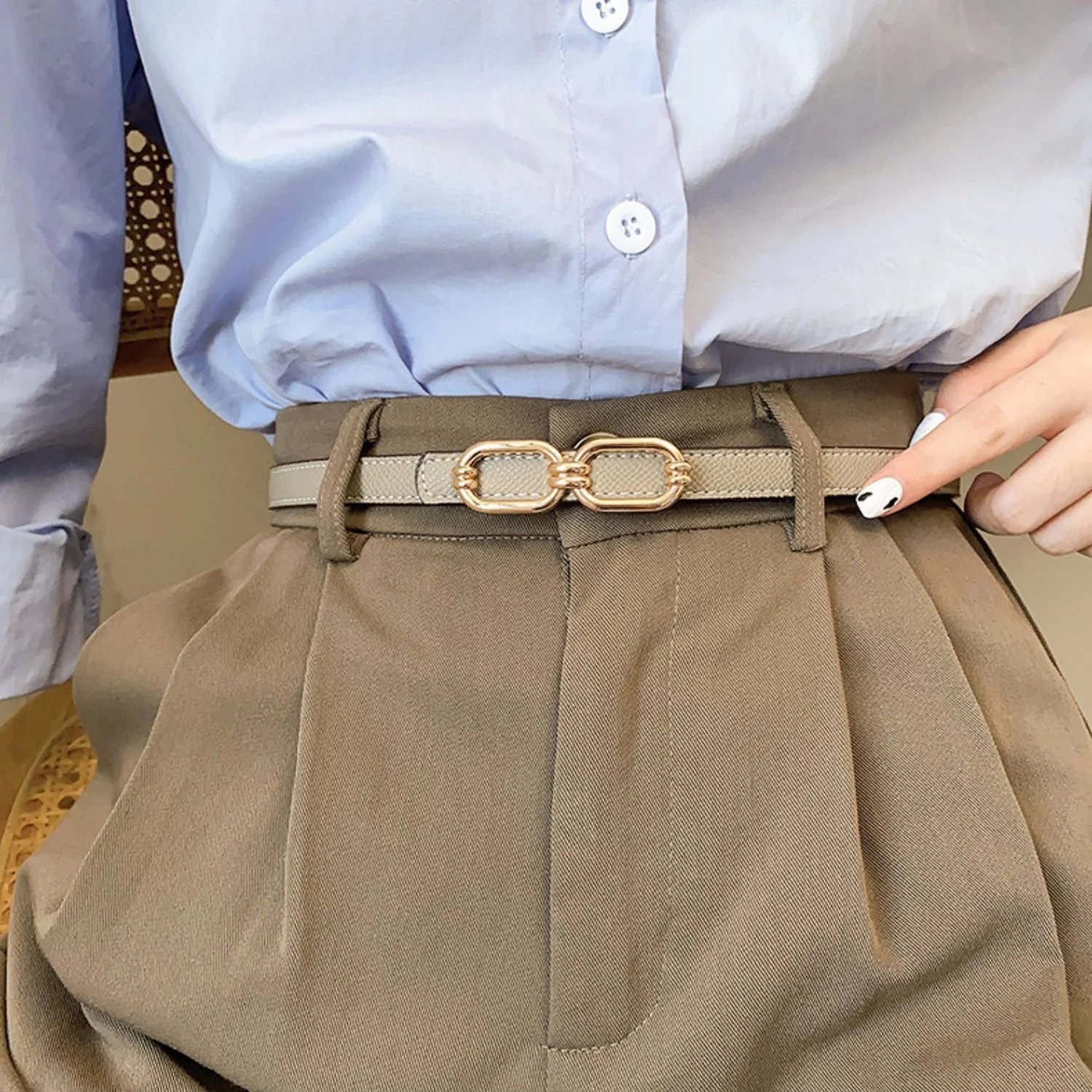 New H Family Leather Fine Belt 1024032019