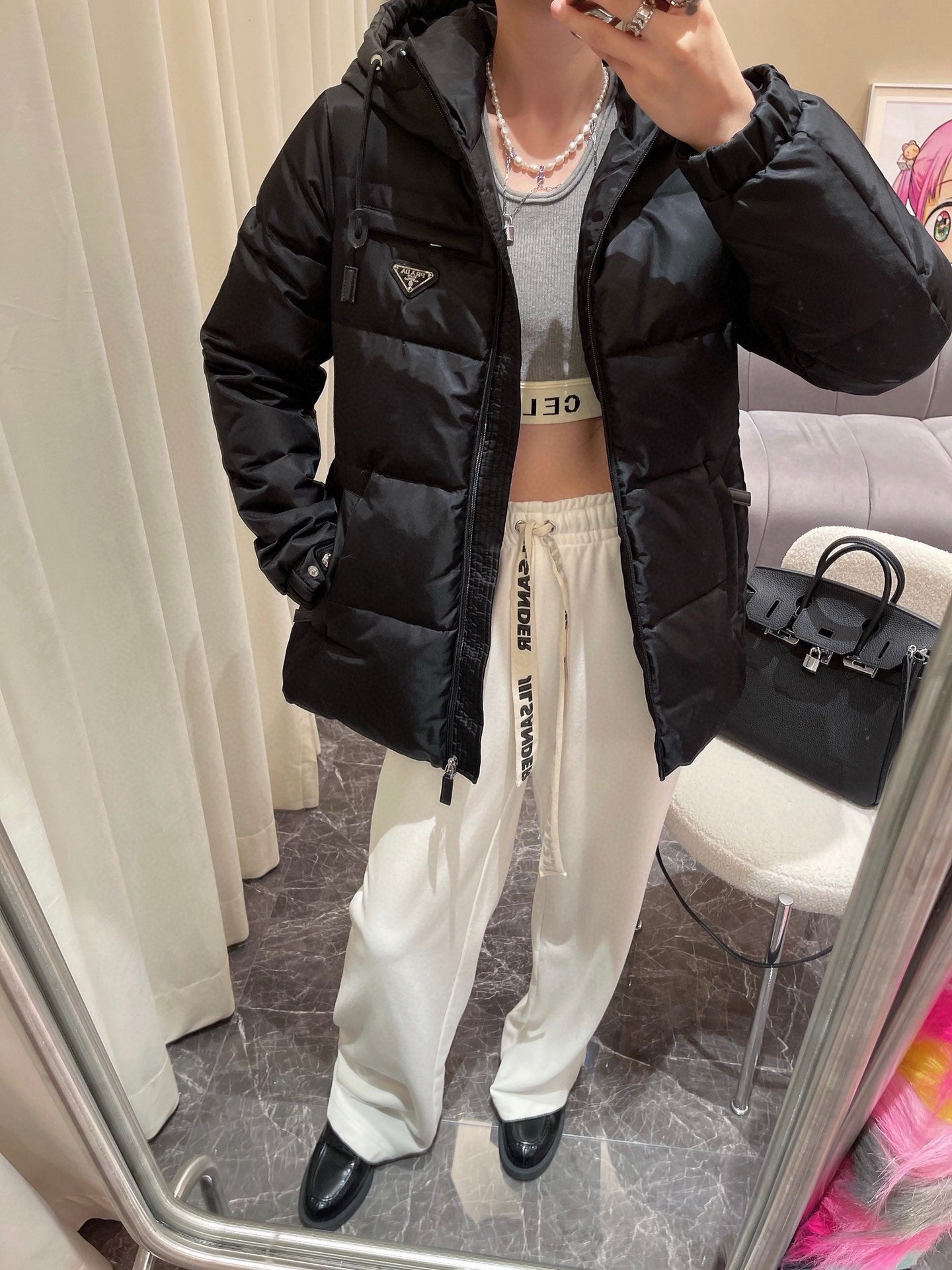 PRD fashion triangle logo down jacket 0724111208