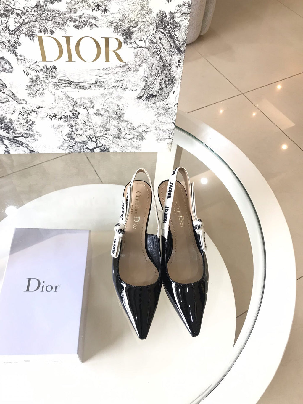 Dio Pointed bow letter ribbon slingback slingback shoes 0724070401