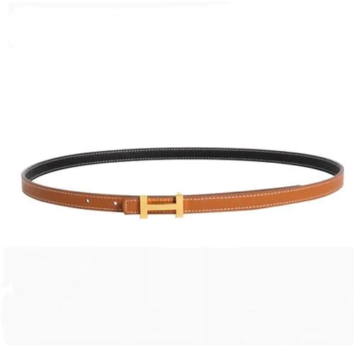 New H Family Leather Fine Belt 1024032019