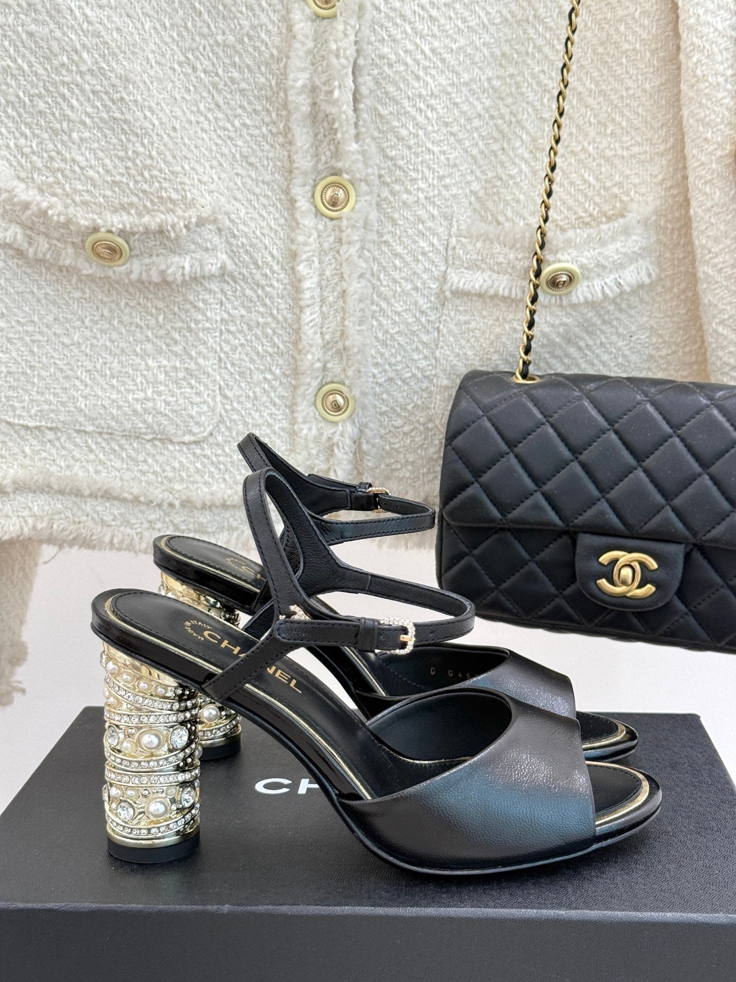 CNL fashion diamond heel high heels 0725042808