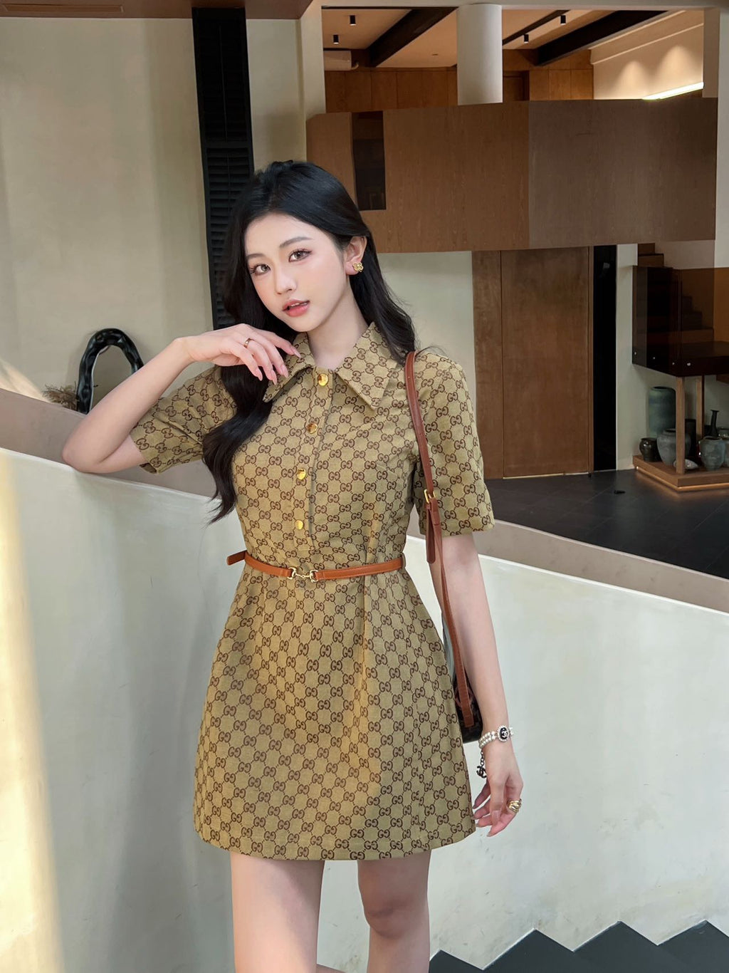 GG Fashion printed stand-up collar 0725062014