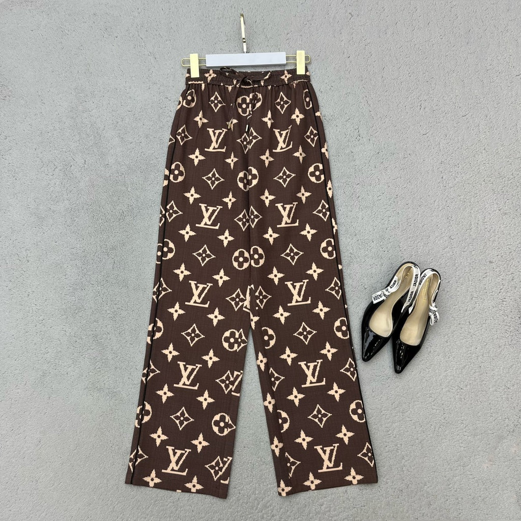 print wide-leg pants