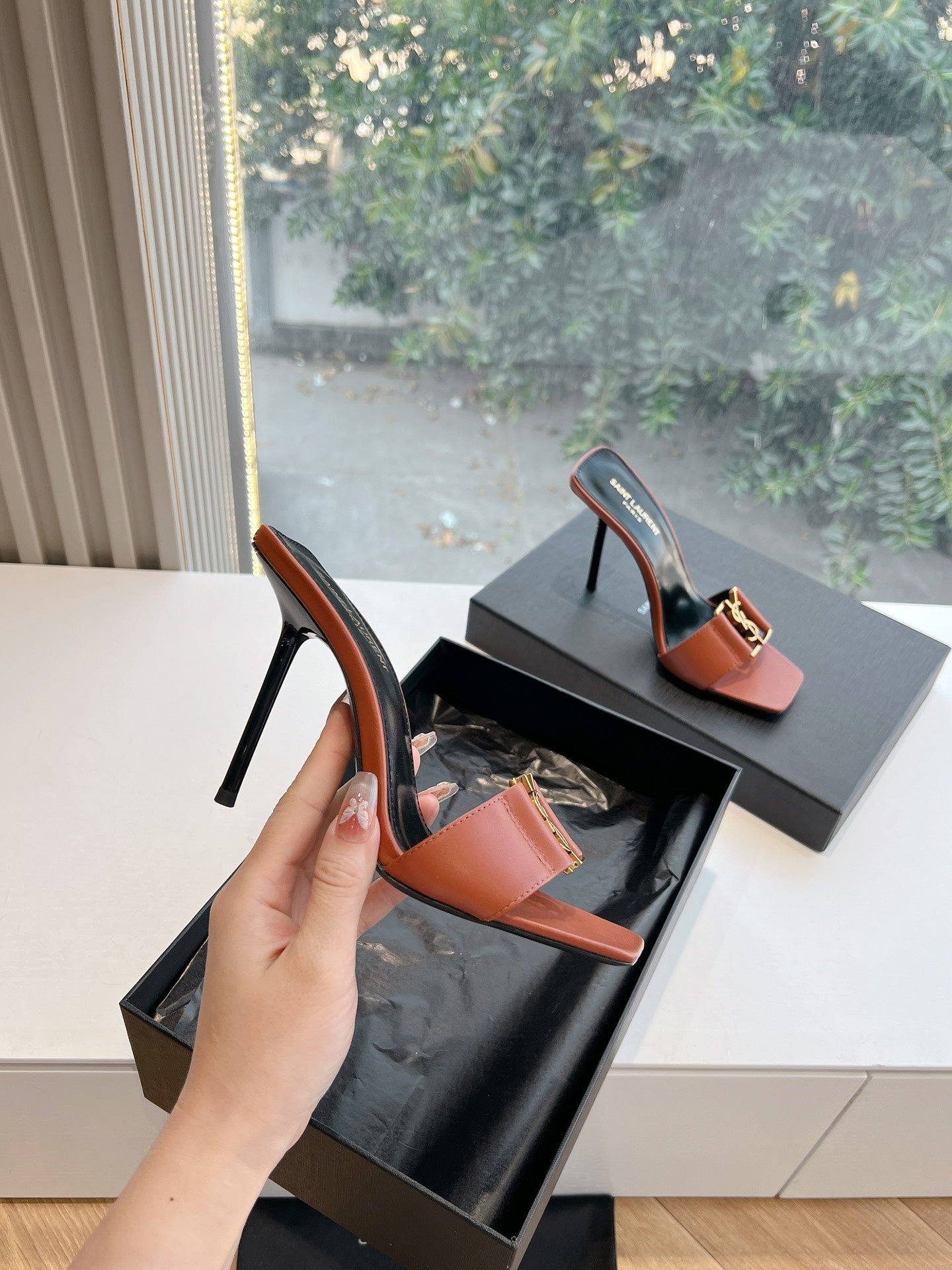 YSL high heel sandals slippers 0725021402