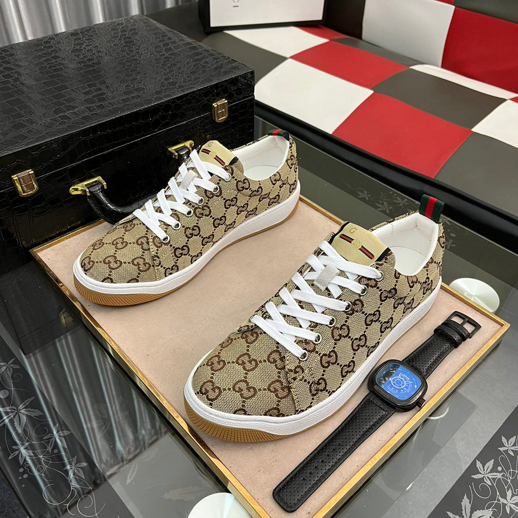 Classic Allover Printed Canvas Sneakers