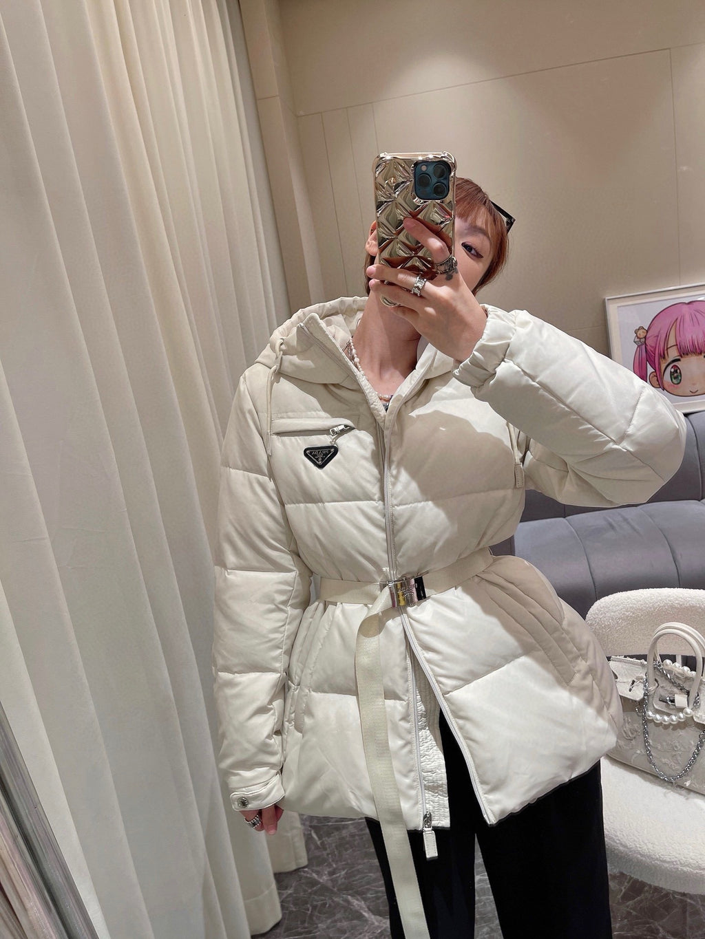 PRD fashion triangle logo down jacket 0724111208