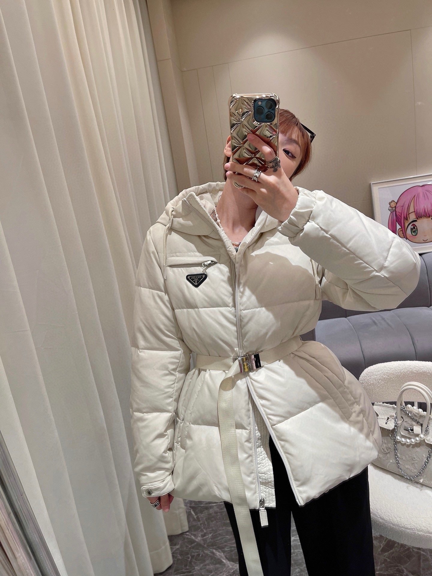 PRD fashion triangle logo down jacket 0724111208