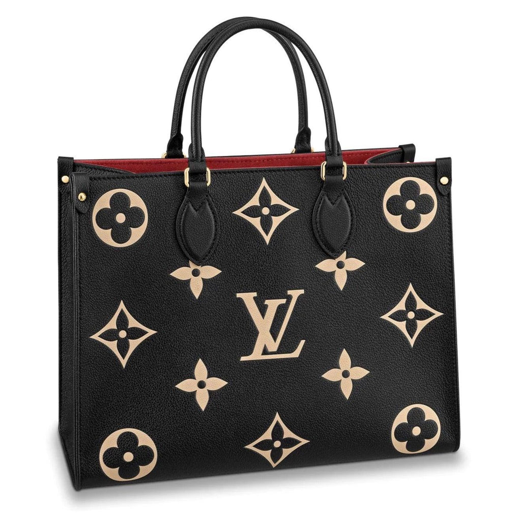 Handmade Bicolor Empreinte Leather Handbag On the Go