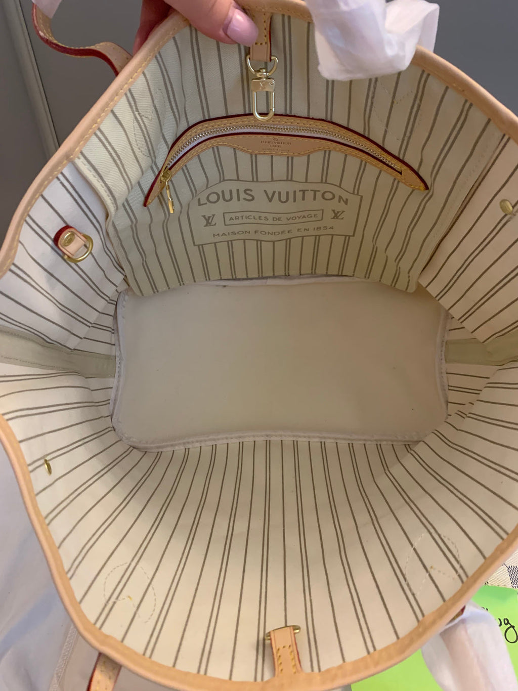 Handmade Leather Handbag Damier Neverfull MM