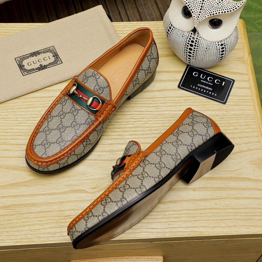 Gentleman Men's Shoes Leather Popular Classic Presbyterian Pattern Loafers 022024071102