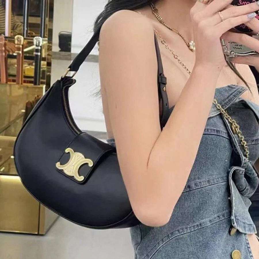 New Vintage Old Flower Portable Crescent Bag 1024041126