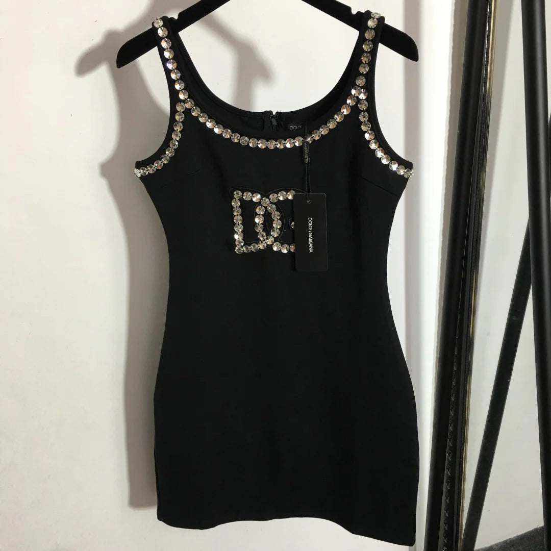 DG*New Studded Slim Sleeveless Vest Dress 1025063005
