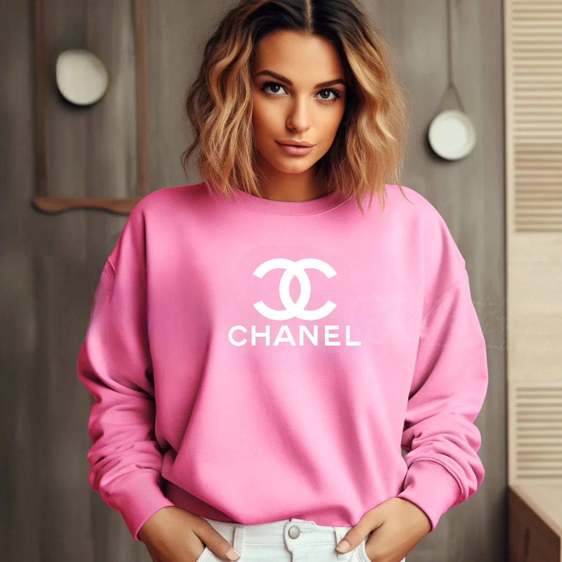 Round neck casual loose sweatshirt 3D1025020713