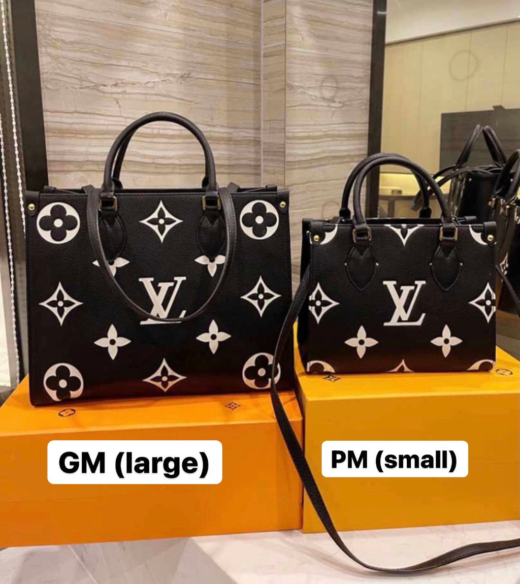 Handmade Bicolor Empreinte Leather Handbag On the Go