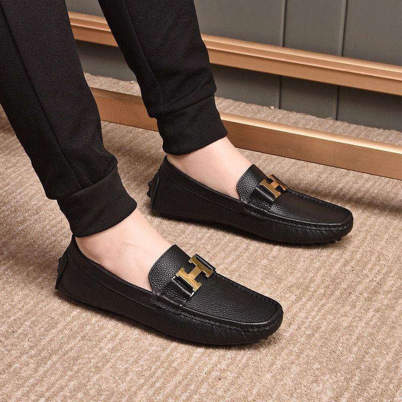 Genuine Leather Casual Comfortable Men's Slip-on ShoesPD05202412401
