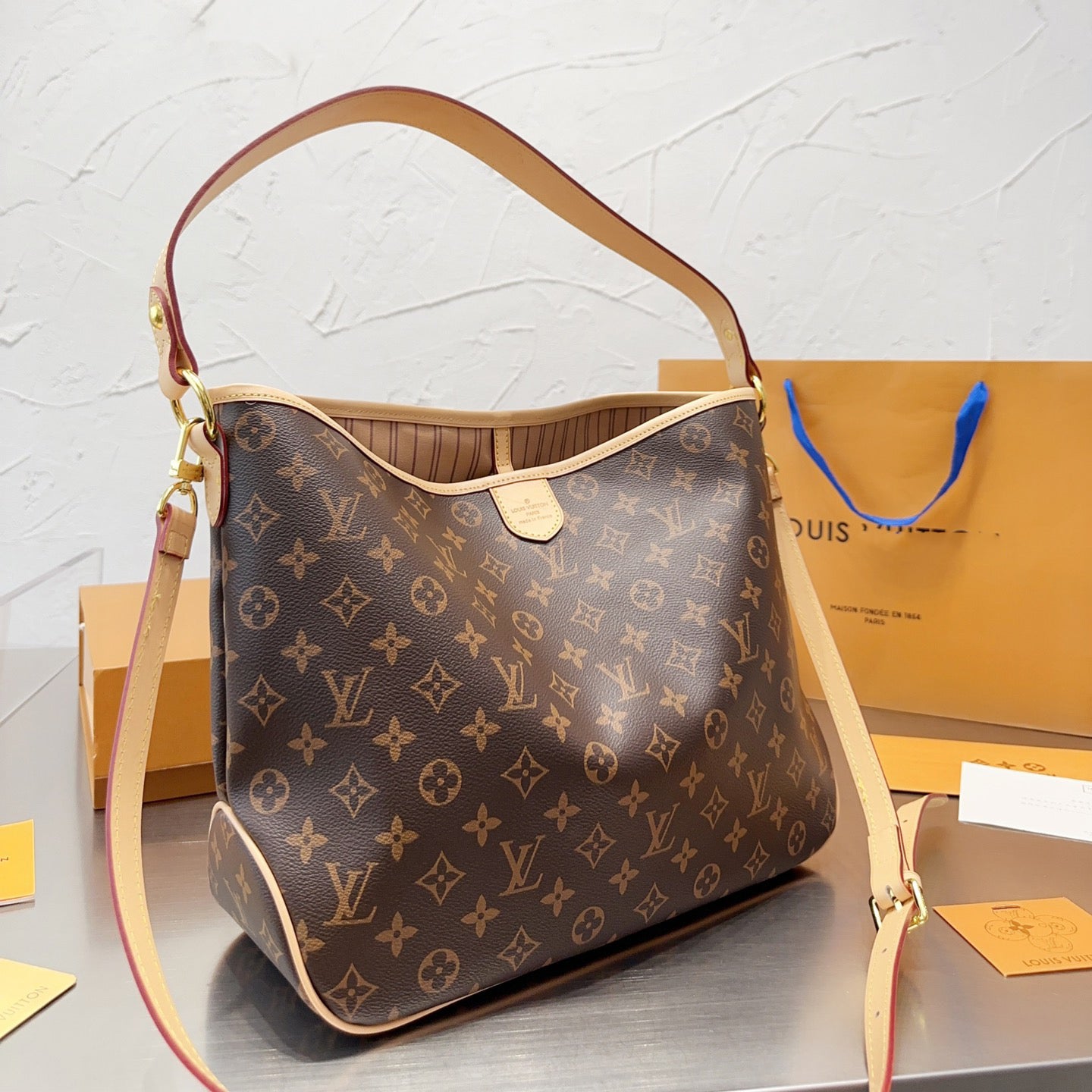 New Wide Shoulder Strap Classic Print Tote Bag XC1623071706