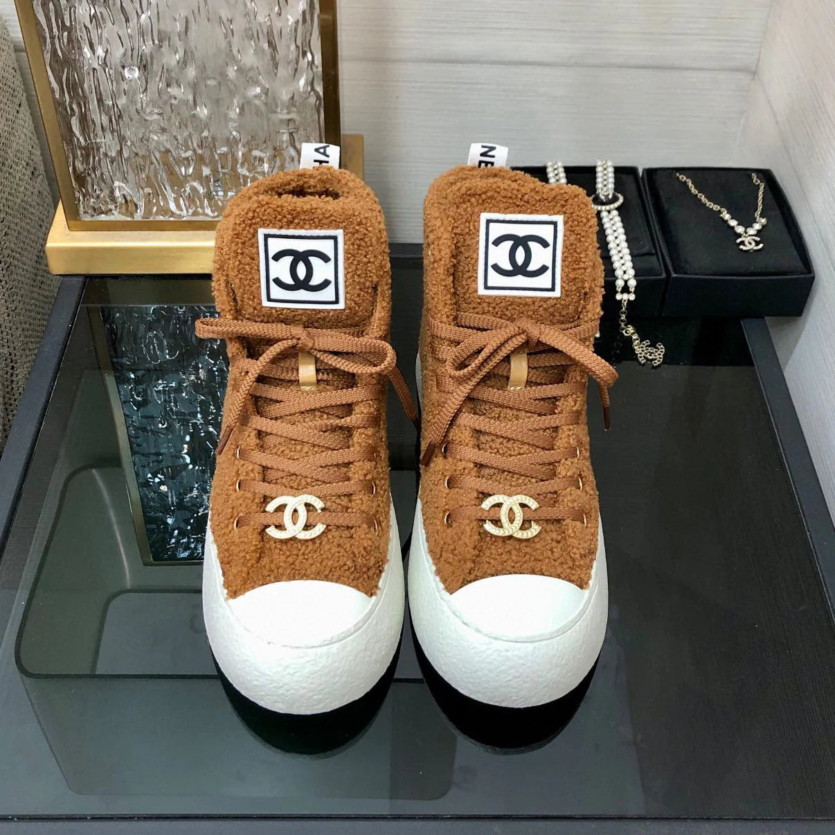 New high top fur casual shoes 1024101512