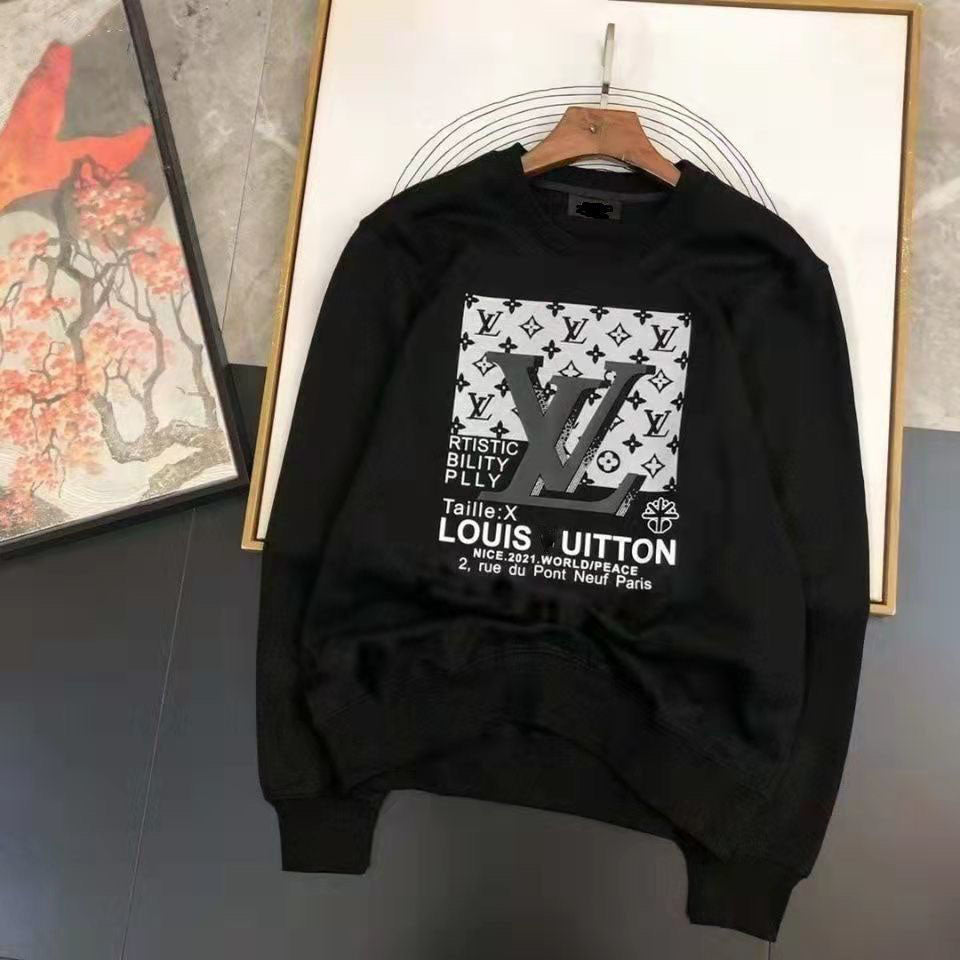 Autumn and winter new letter classic round neck sweater print loose  120806