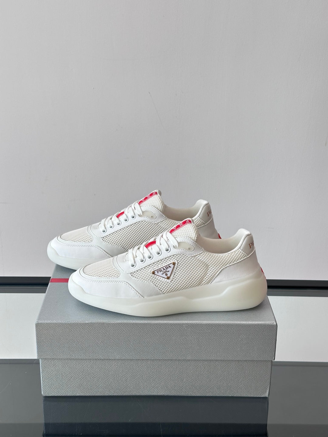 PR Mesh lace-up sneakers 0725061201