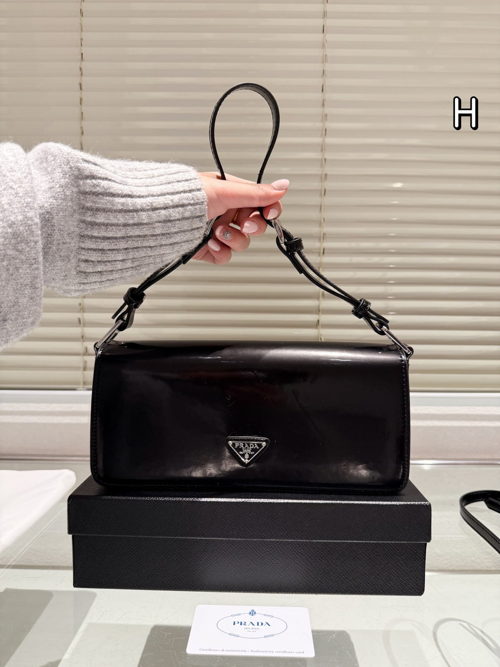 PRD Fashion Patent Leather Underarm Bag 0724120509