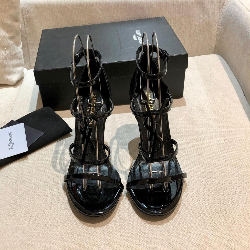 Summer New Genuine Leather Stiletto With Socialite Letter Buckle High-heeled ShoesPD05202412406