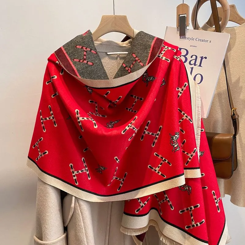 Women's winter shawl long warm scarf 9000905010