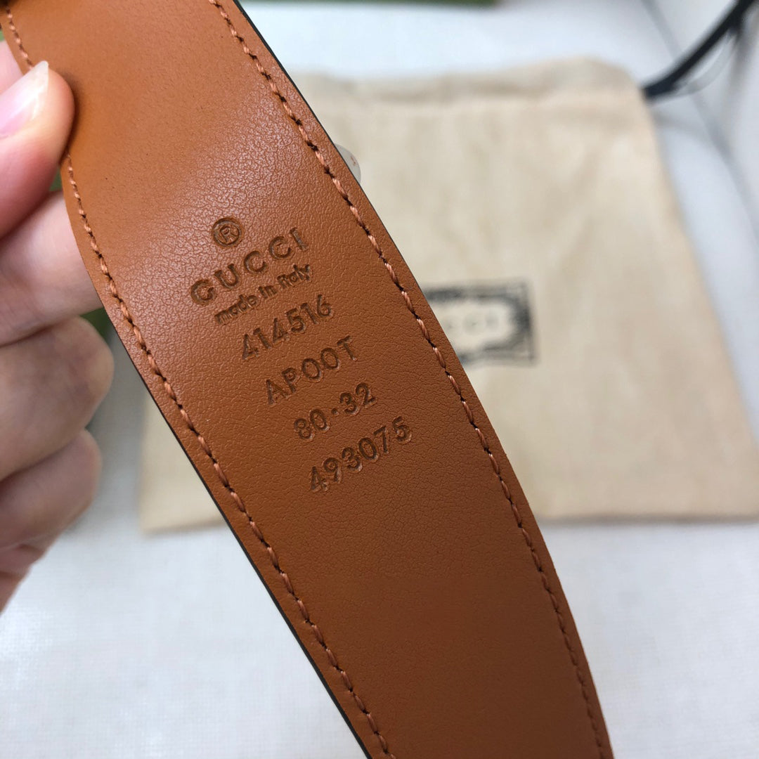 Classic  Ancient Gold Buckle Simple Belt