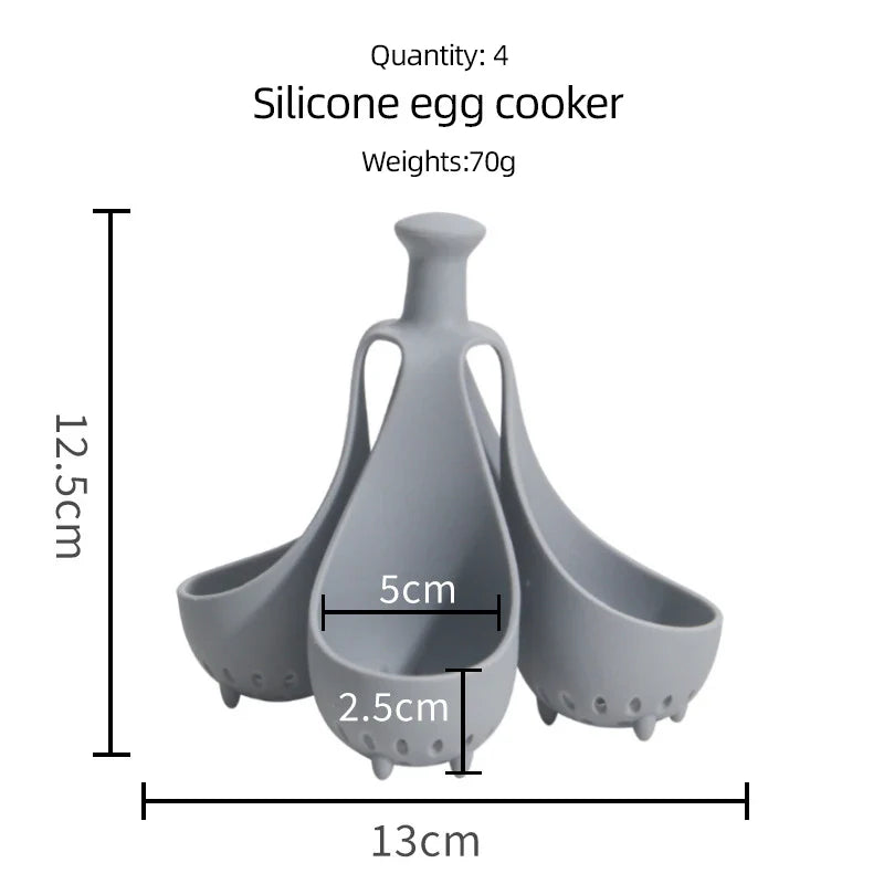 High Quality Silicone Egg Holder Not Stick High Temperature Resistant Safe Cooking Boiled Food Storage Container