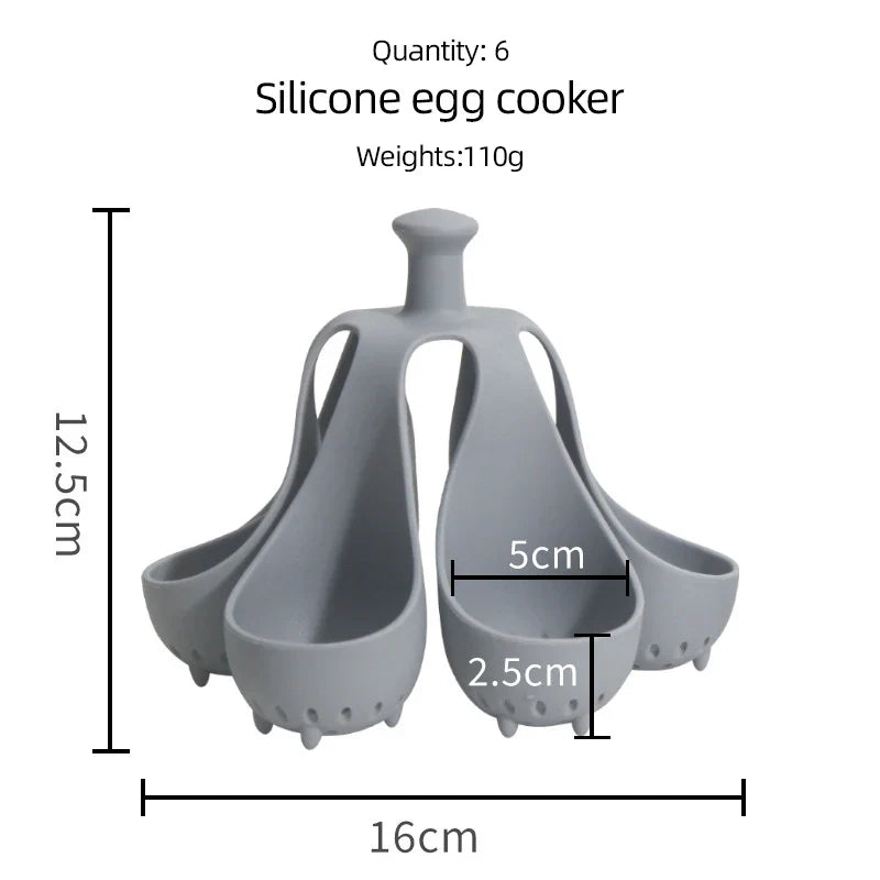 High Quality Silicone Egg Holder Not Stick High Temperature Resistant Safe Cooking Boiled Food Storage Container