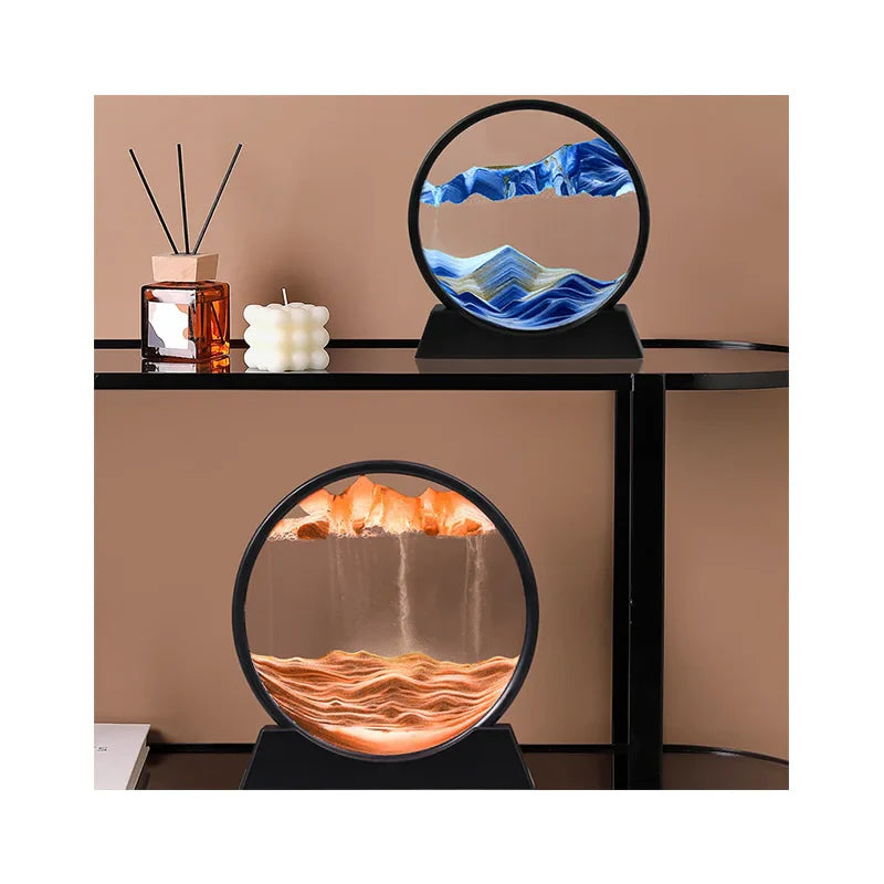Dynamic hourglass decoration for luxurious gifts in the family living room