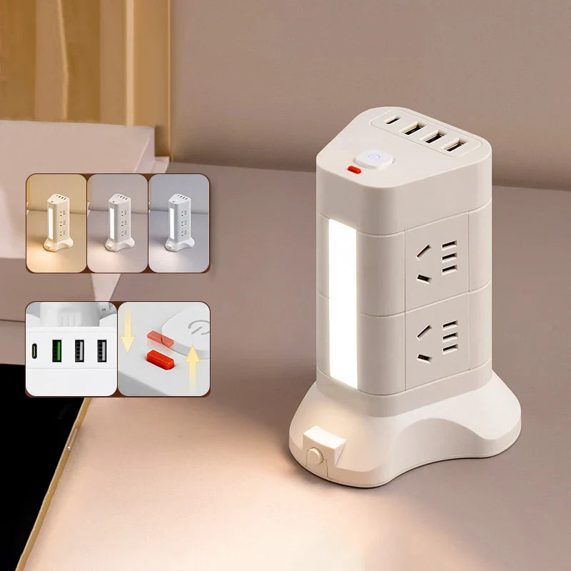 Desktop household space saving socket intelligent switch socket