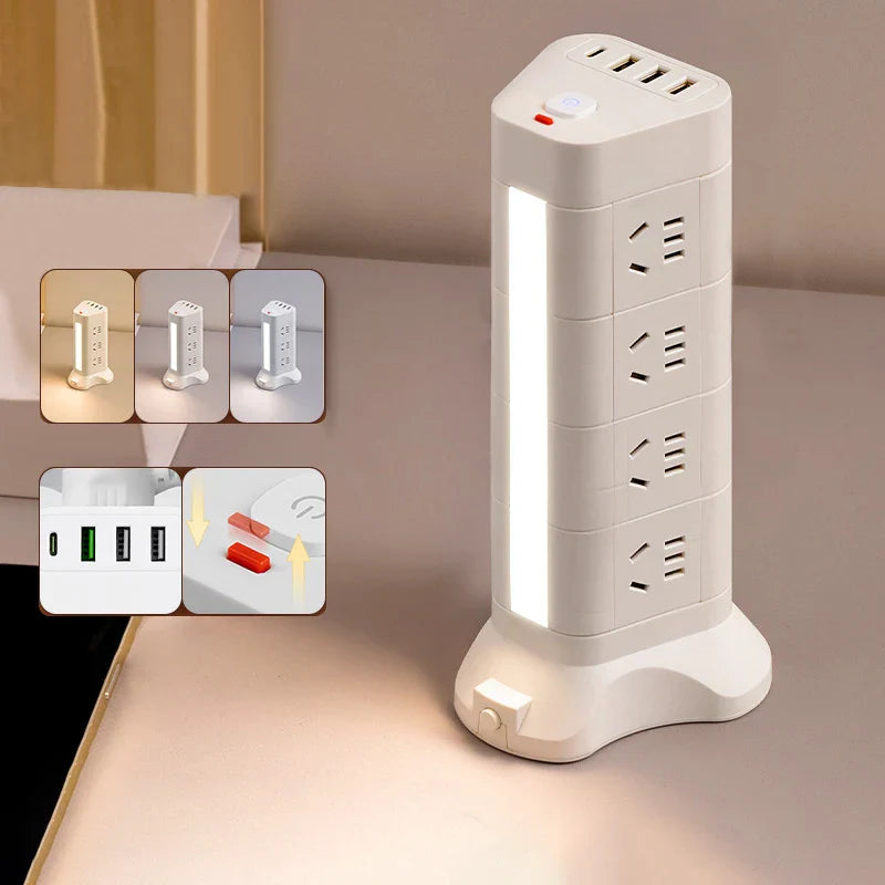 Desktop household space saving socket intelligent switch socket
