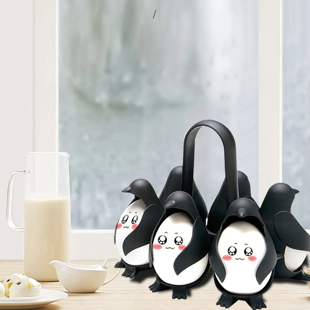 Penguin-Shaped Hard-Boiled Egg Rack Unique Kitchen Gadgets for Egg Storage and Cooking Utensils for Egg-Boiling