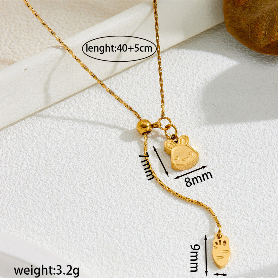 Titanium steel jewelry collarbone chain 2025081106