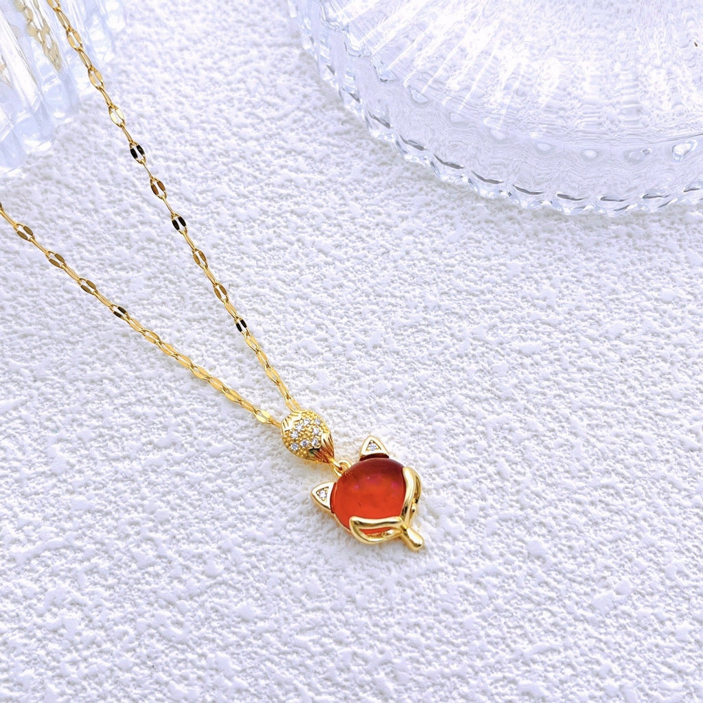 Fox collarbone necklace 2025081303