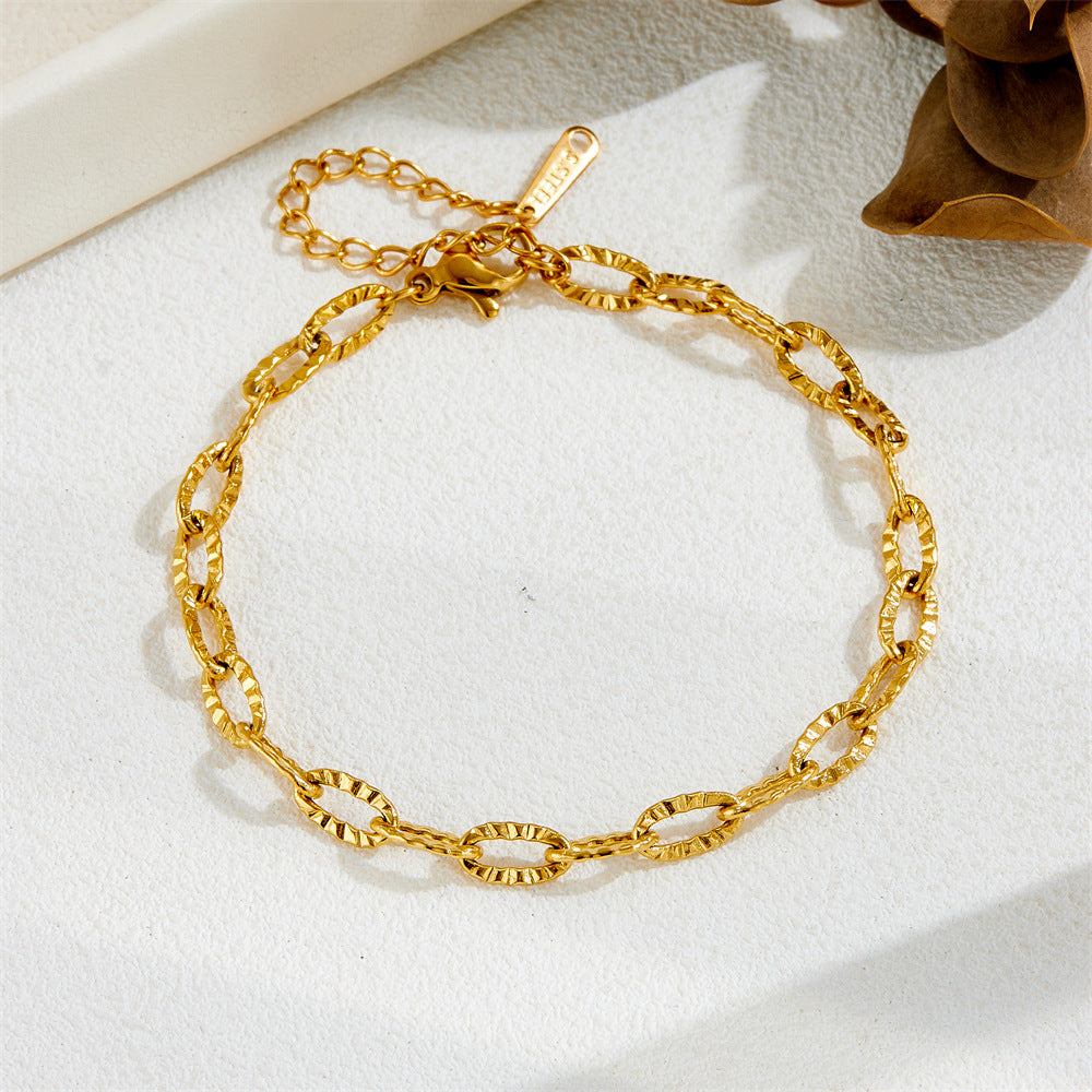 Ins-style embossed necklace 2025081207