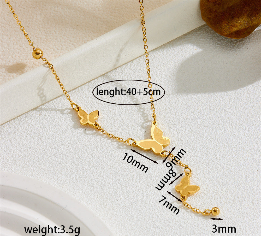 Titanium steel jewelry collarbone chain 2025081106