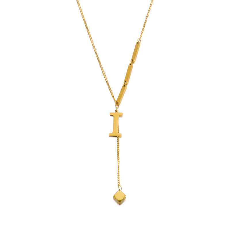 Titanium steel letter necklace 2025081112