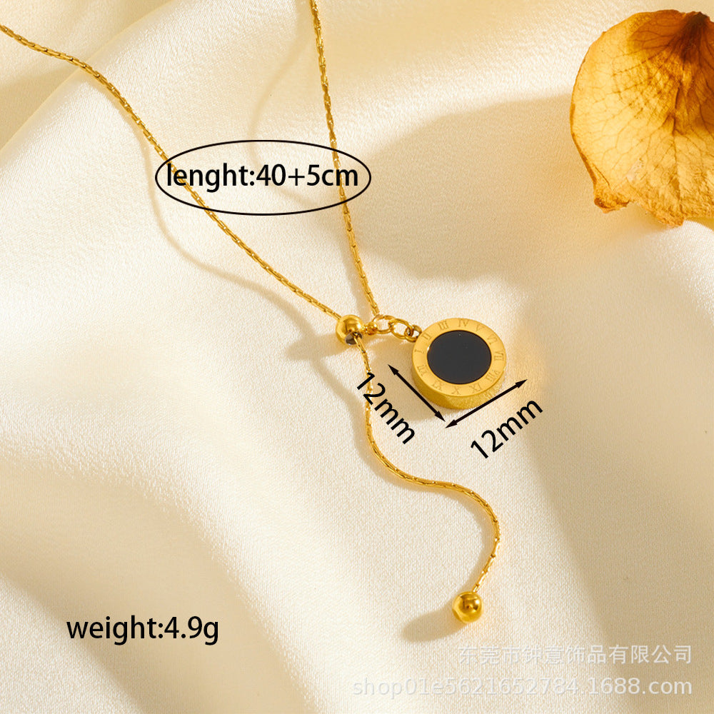 Titanium steel Chinese-style women's necklace 2025081108