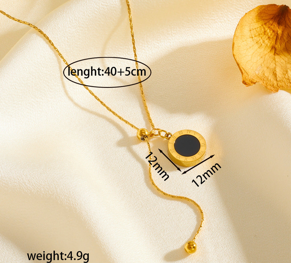 Titanium steel jewelry collarbone chain 2025081106