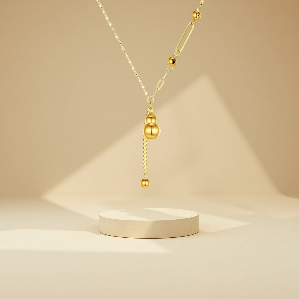 Titanium steel gourd necklace 2025081311