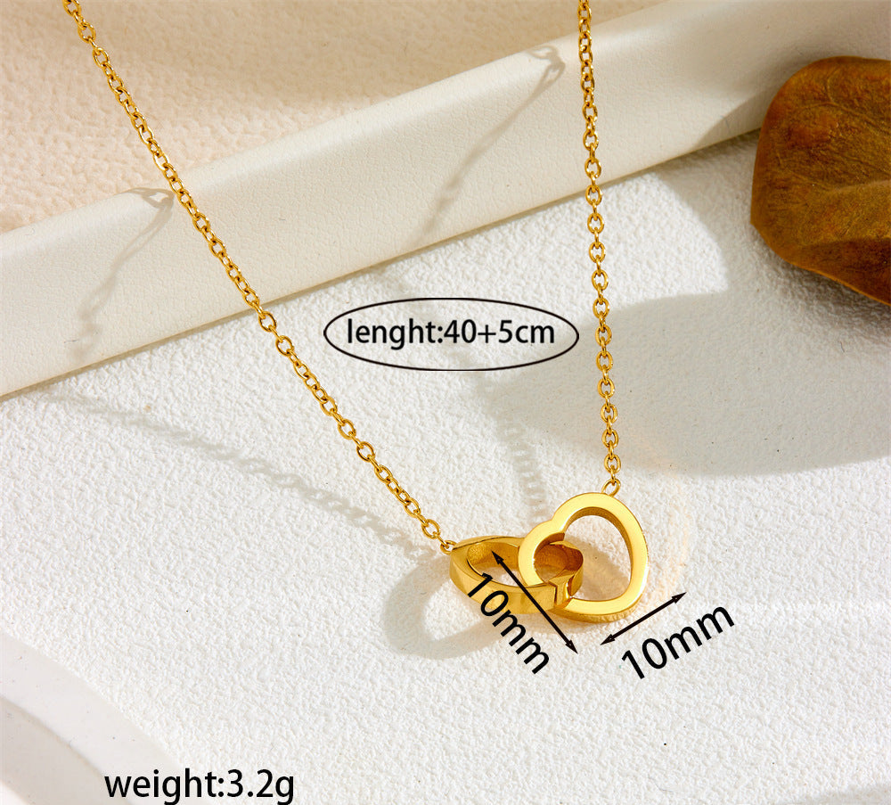 Titanium steel colorless necklace 2025081301