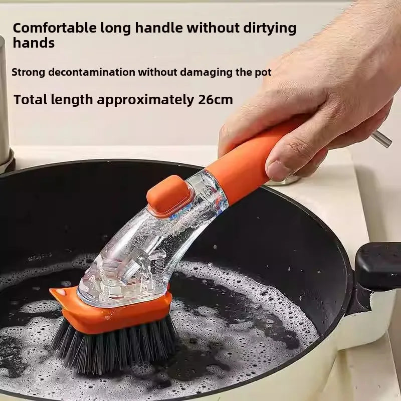 Household kitchen washing splash proof pot brush, multifunctional dormitory kitchen brush