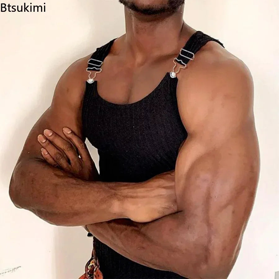 New gym vest with breathable hollow out sleeveless design for men